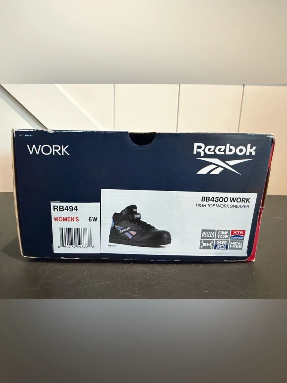 Reebok Black High-Top Sneakers with Iridescent Accent